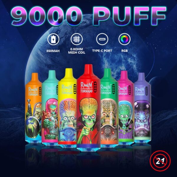 Fumot RandM Tornado 9000 Puffs Disposable Vape - Image 5